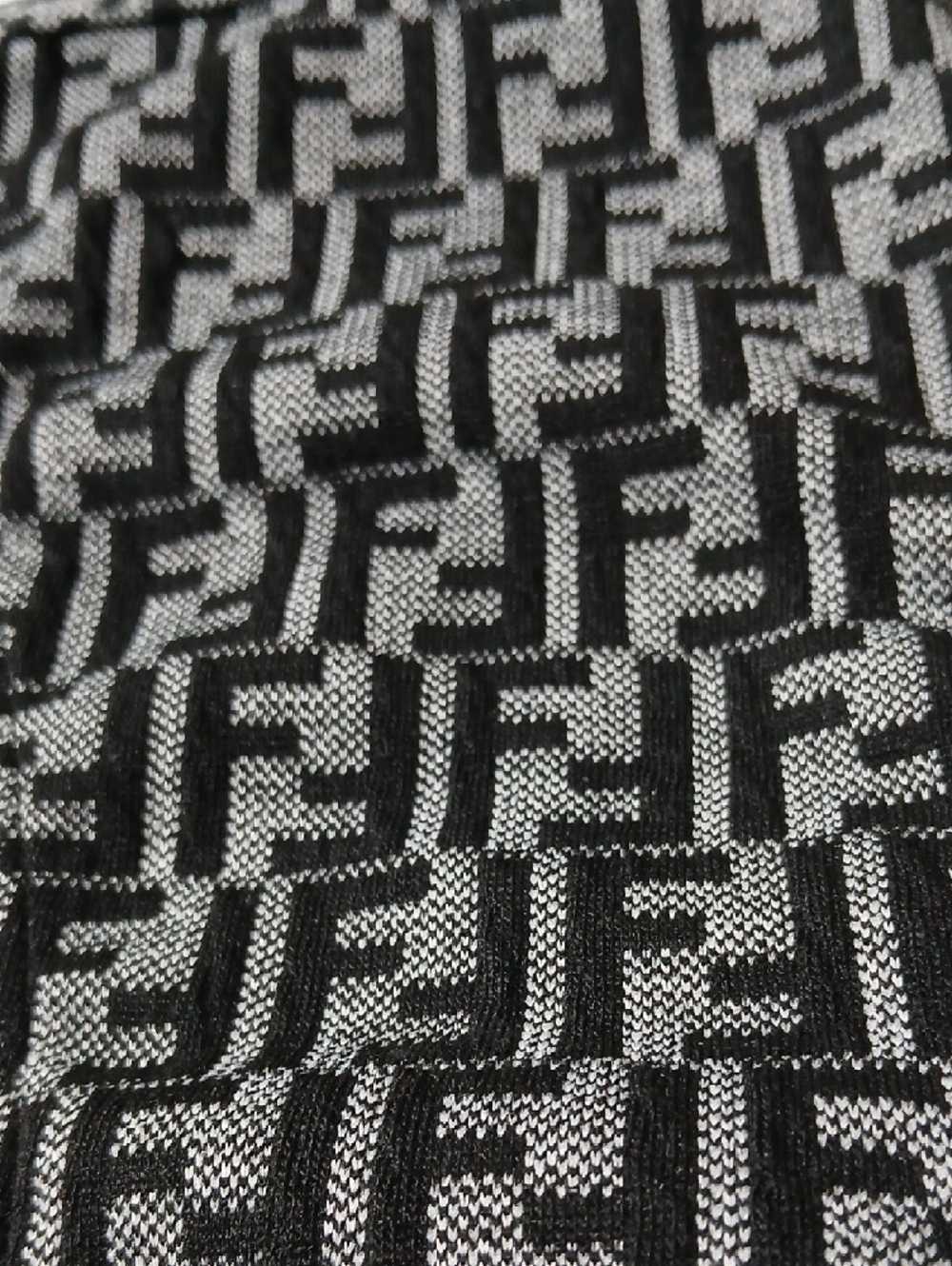 Fendi Black & Gray Logo Print Bikini Set - Picture 2 of 4